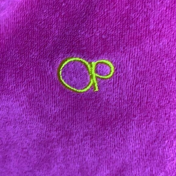 OP Pink Terrycloth Hooded Bathing Suit Cover Up L - Picture 3 of 4